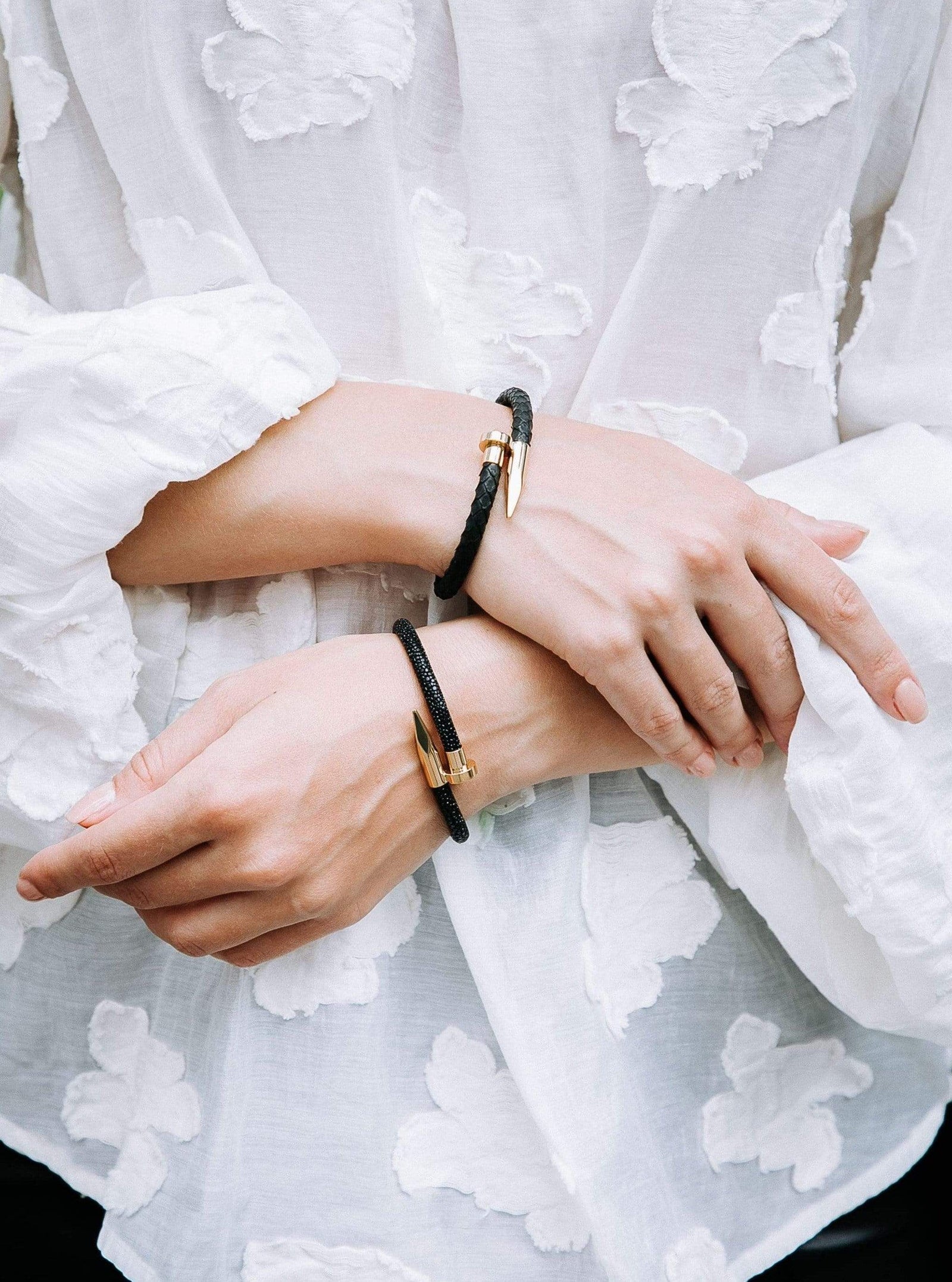 Exotic Leather Bracelet For Women with Original Design | Black